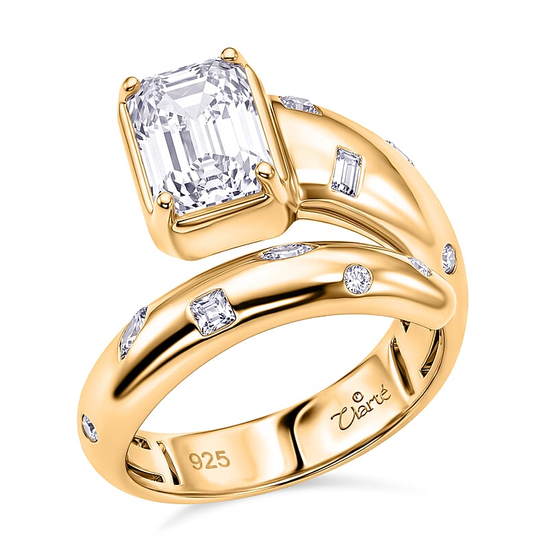Clarte Varia Collection Moissanite 2.00 ctw Ring in 14K Yellow Gold Over Sterling Silver (Size 6.0)