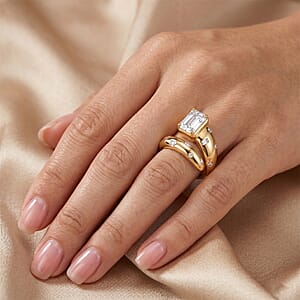 Clarte Varia Collection Moissanite 2.00 ctw Ring in 14K Yellow Gold Over Sterling Silver (Size 6.0)