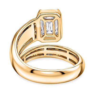 Clarte Varia Collection Moissanite 2.00 ctw Ring in 14K Yellow Gold Over Sterling Silver (Size 6.0)