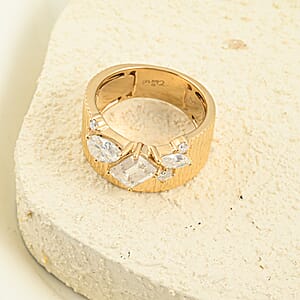 Clarte Serendipity Collection Moissanite 2.10 ctw Ring in 14K Yellow Gold Over Sterling Silver (Size 6.0)