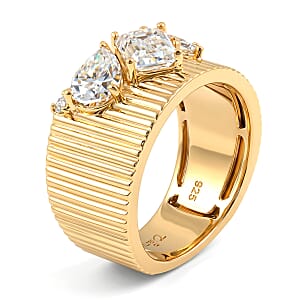 Clarte Serendipity Collection Moissanite 2.10 ctw Ring in 14K Yellow Gold Over Sterling Silver (Size 6.0)