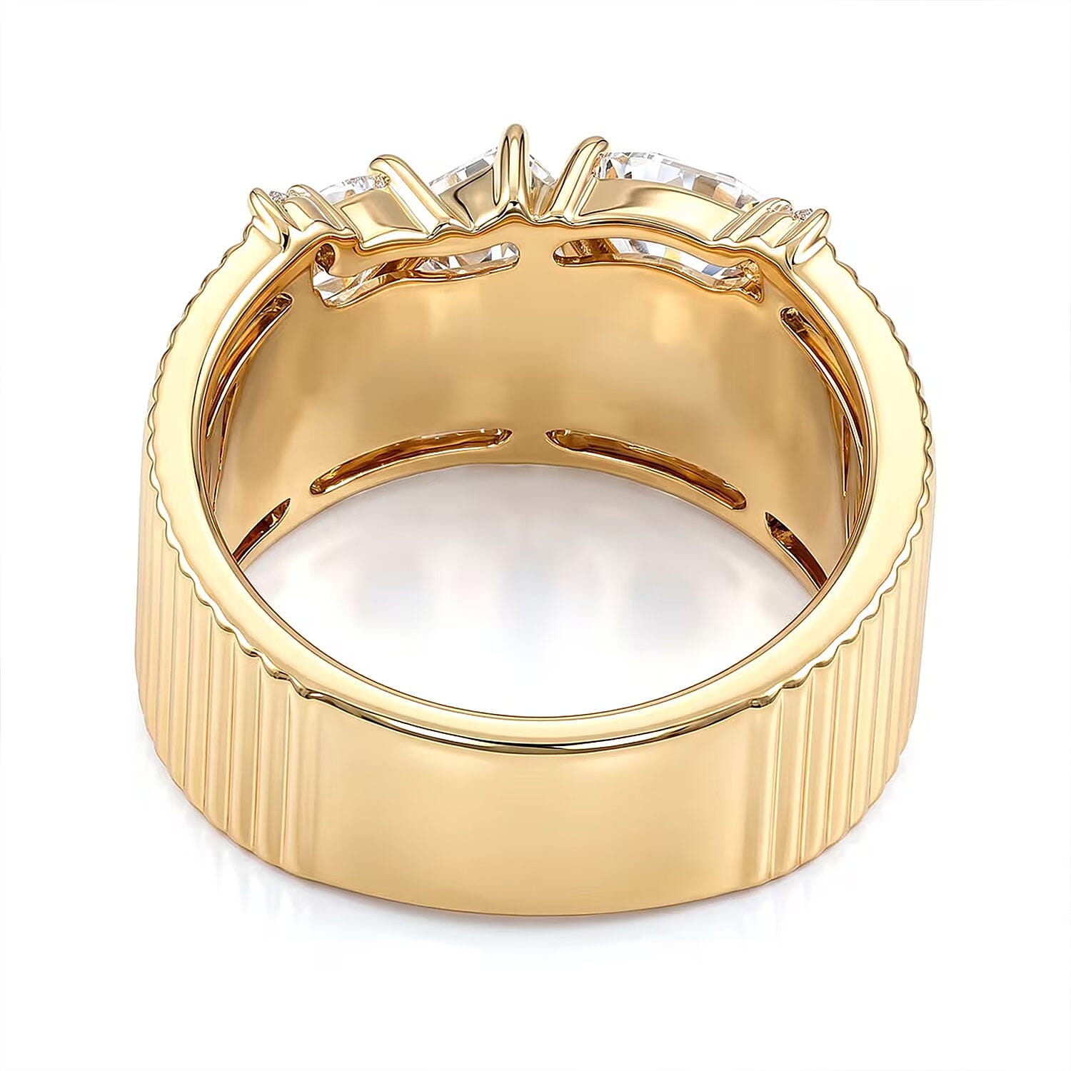 Clarte Serendipity Collection Moissanite 2.10 ctw Ring in 14K Yellow Gold Over Sterling Silver (Size 6.0)
