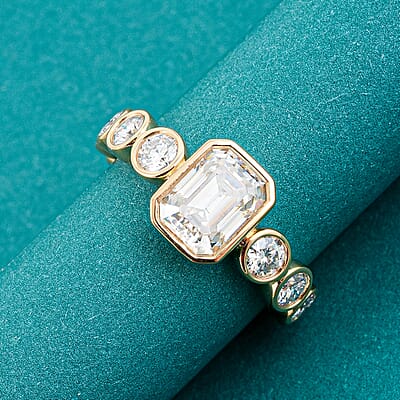 Clarte Helena Collection Moissanite 2.75 ctw Ring in 14K Yellow Gold Over Sterling Silver (Size 8.0)