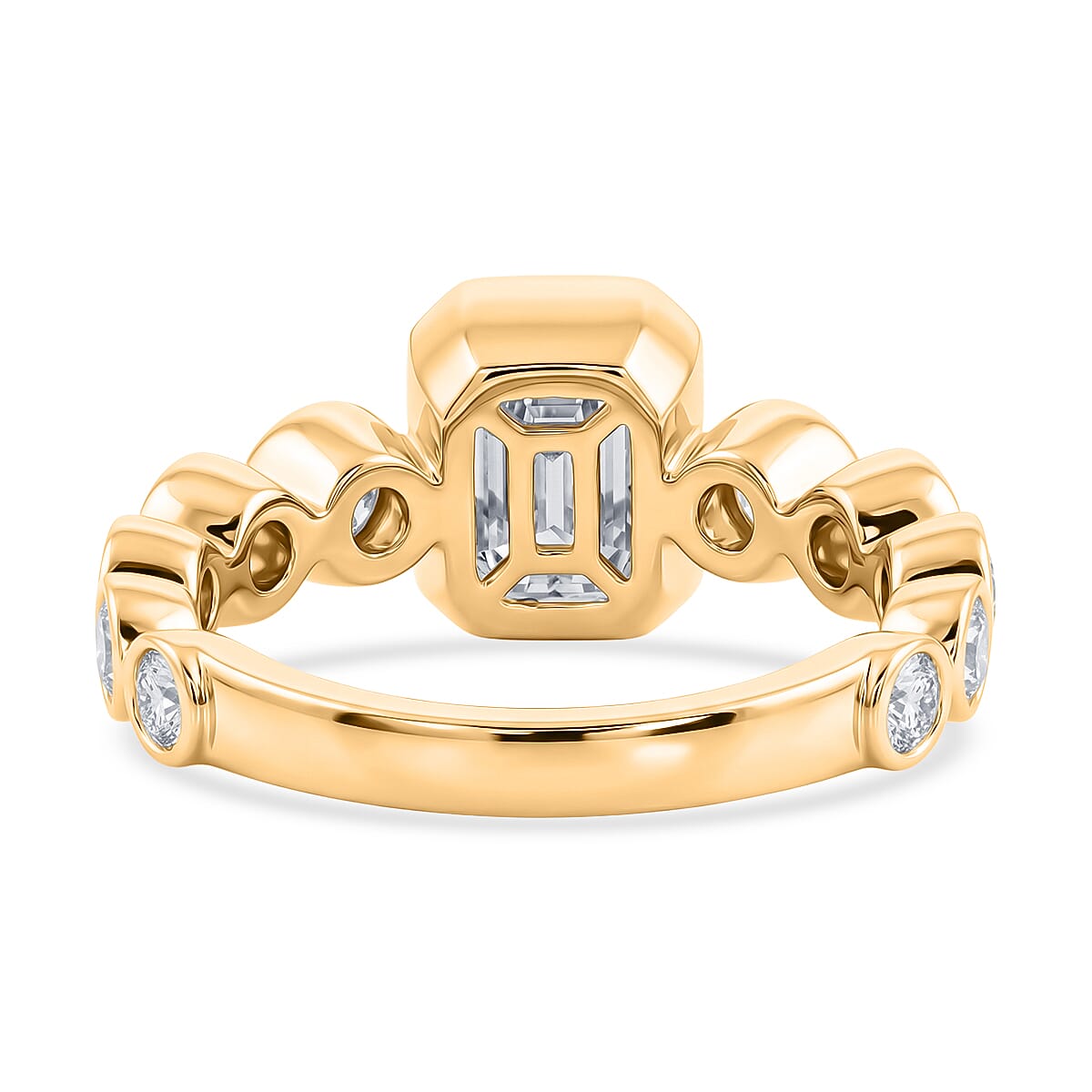Clarte Helena Collection Moissanite 2.75 ctw Ring in 14K Yellow Gold Over Sterling Silver (Size 8.0)