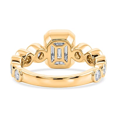 Clarte Helena Collection Moissanite 2.75 ctw Ring in 14K Yellow Gold Over Sterling Silver (Size 8.0)