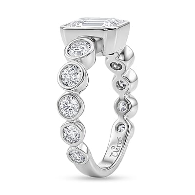Clarte Helena Collection Moissanite 2.75 ctw Ring in Sterling Silver (Size 6.0)