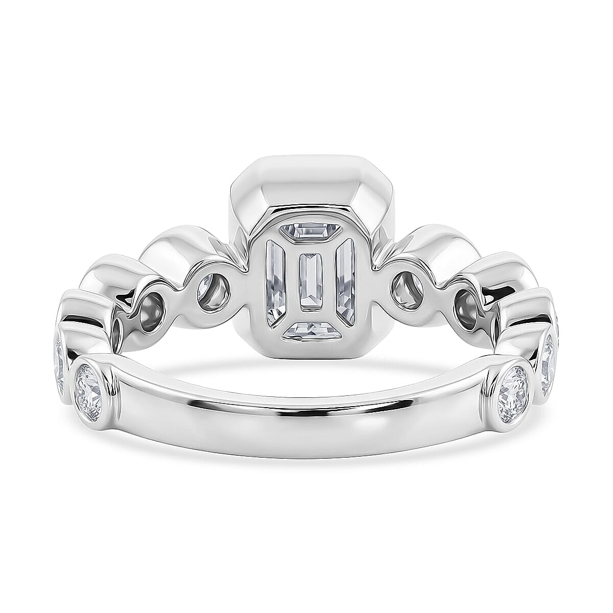 Clarte Helena Collection Moissanite 2.75 ctw Ring in Sterling Silver (Size 6.0)