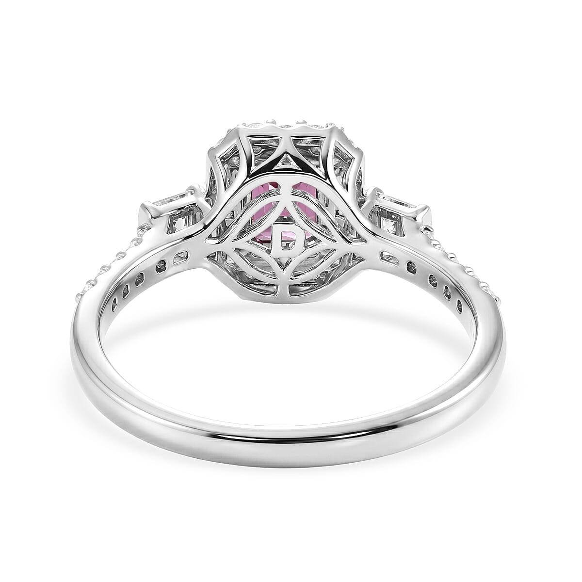 D'Joy Premium Usambara Color Change Garnet, Moissanite Ring in Rhodium Over Sterling Silver (Size 8.0) 1.75 ctw