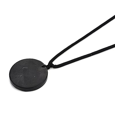4th July Doorbuster Deal 24K Yellow Gold Dragon Shungite Cotton Cord Necklace (28 Inches) 23.00 ctw