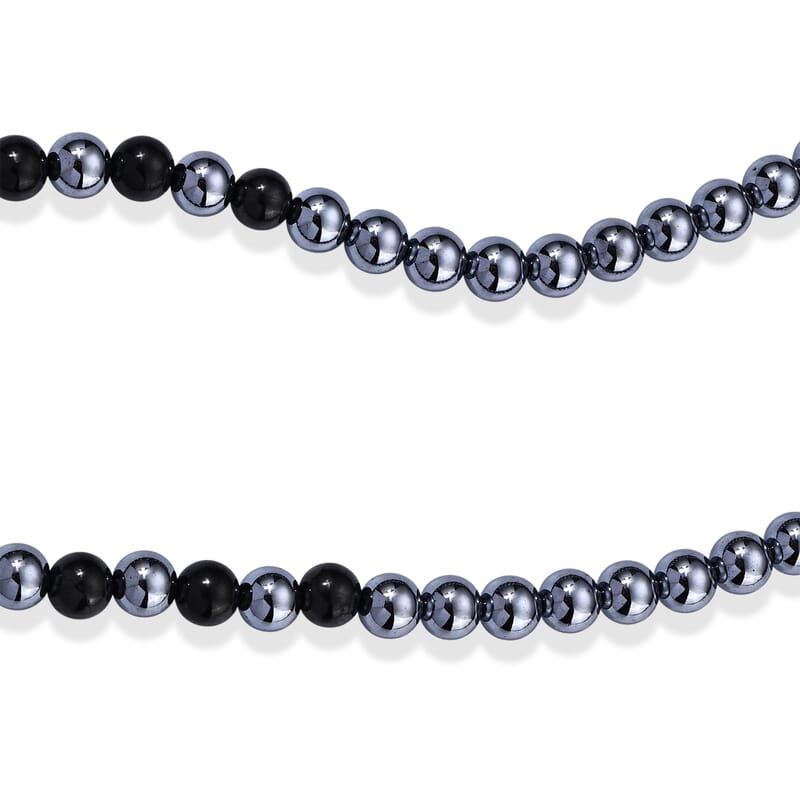 Terahertz and Shungite 210.00 ctw, Austrian Crystal Beaded Dragon Necklace (18-20 Inches) in Silvertone and Stainless Steel