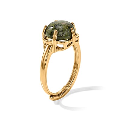 Unakite 4.00 ctw Ring in Goldtone (Adjustable)