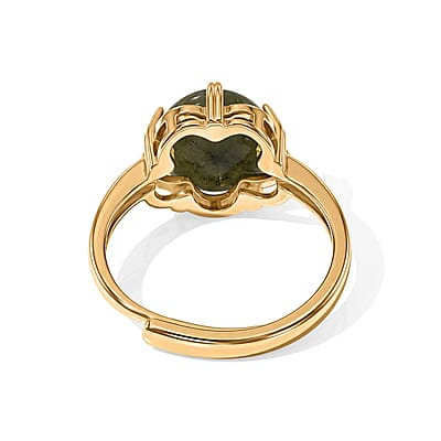 Unakite 4.00 ctw Ring in Goldtone (Adjustable)