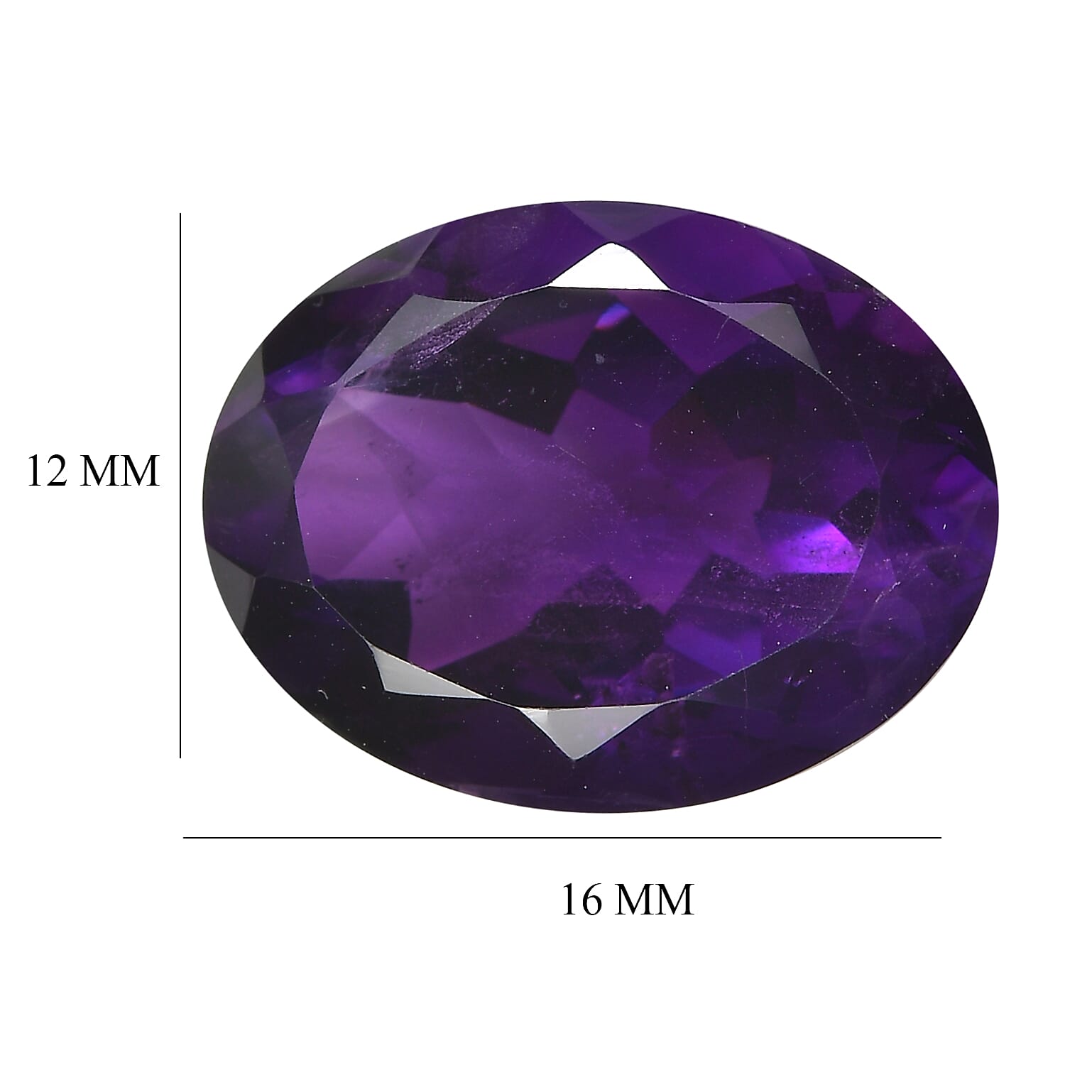 AAA African Amethyst (Ovl 16x12 mm) 8.74 ctw