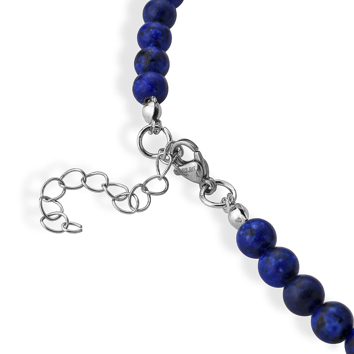 Lapis Lazuli 230.00 ctw Necklace in Stainless Steel (18-20 Inches) image number 4