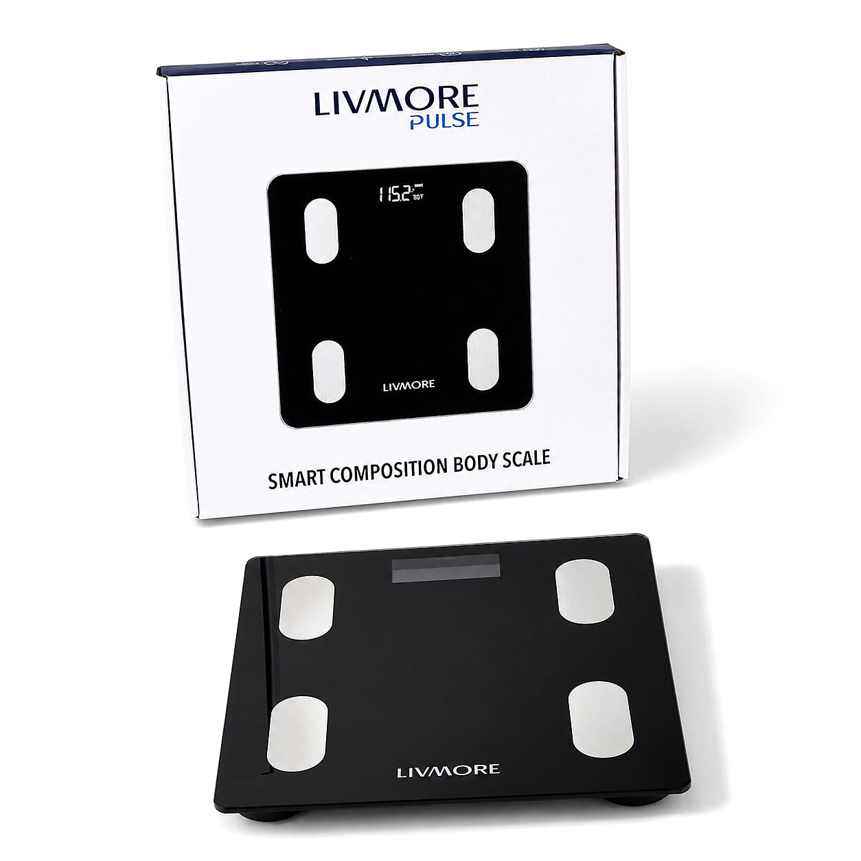 Livmore Black Smart Composition Body Scale with Backlight