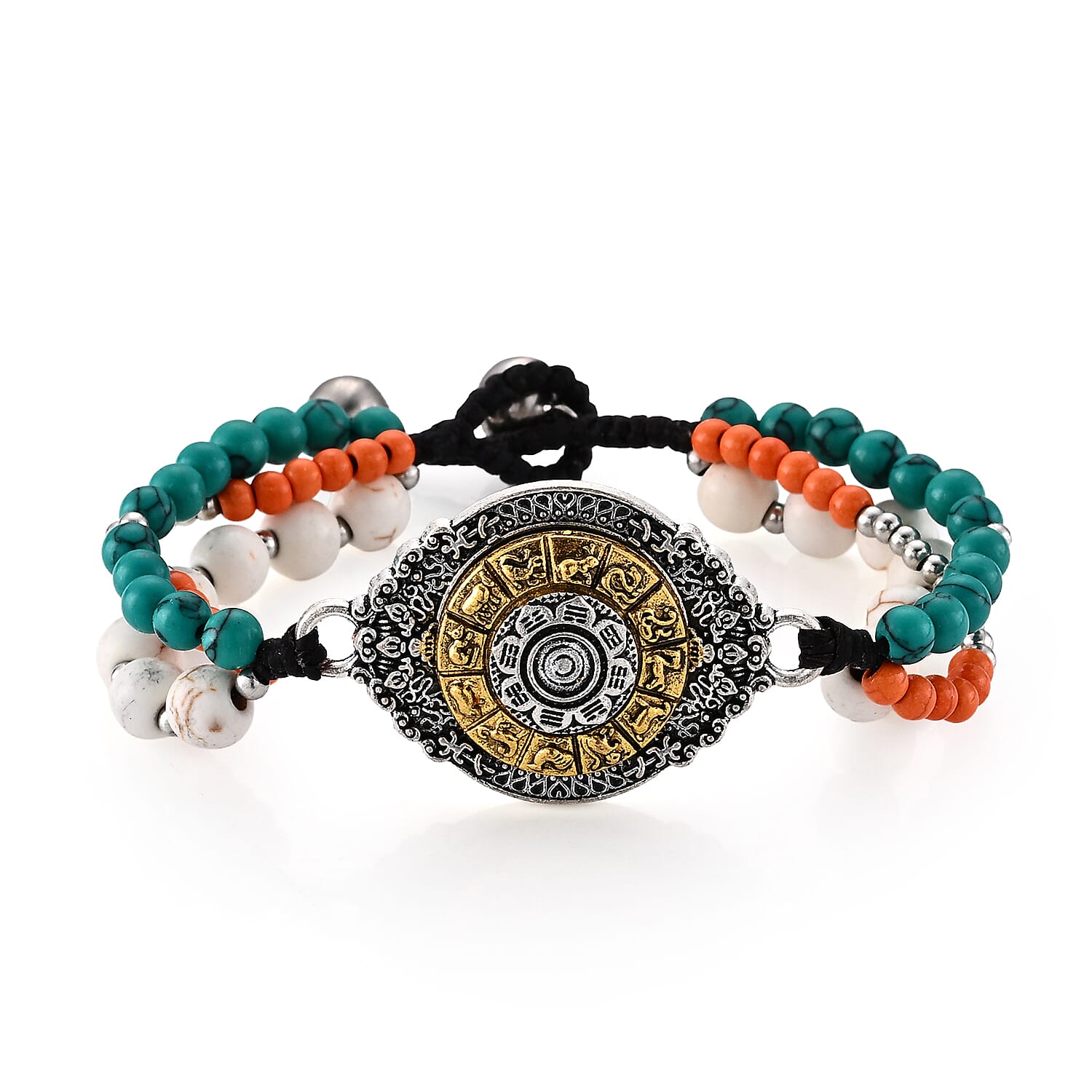 Multi Gemstone 60.00 ctw Bracelet in Dualtone (7.00 In)