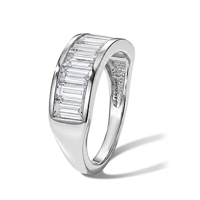 EverTrue Moissanite 2.00 ctw Band Ring in Platinum Bond (Size 5.0)