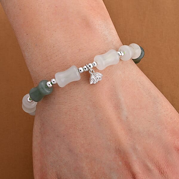 Serpentine 67.00 ctw Bracelet in Silvertone (6.5-7In)