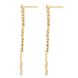 Clarte Galaxy Collection Moissanite 4.80 ctw Earrings in 14K Yellow Gold Over Sterling Silver