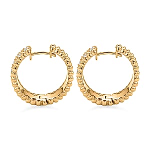 Clarte Aurum Collection Moissanite 1.90 ctw Hoops Earrings in 14K Yellow Gold Over Sterling Silver