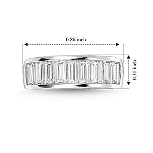 EverTrue Moissanite 1.75 ctw Band Ring in Platinum Bond (Size 6.0)