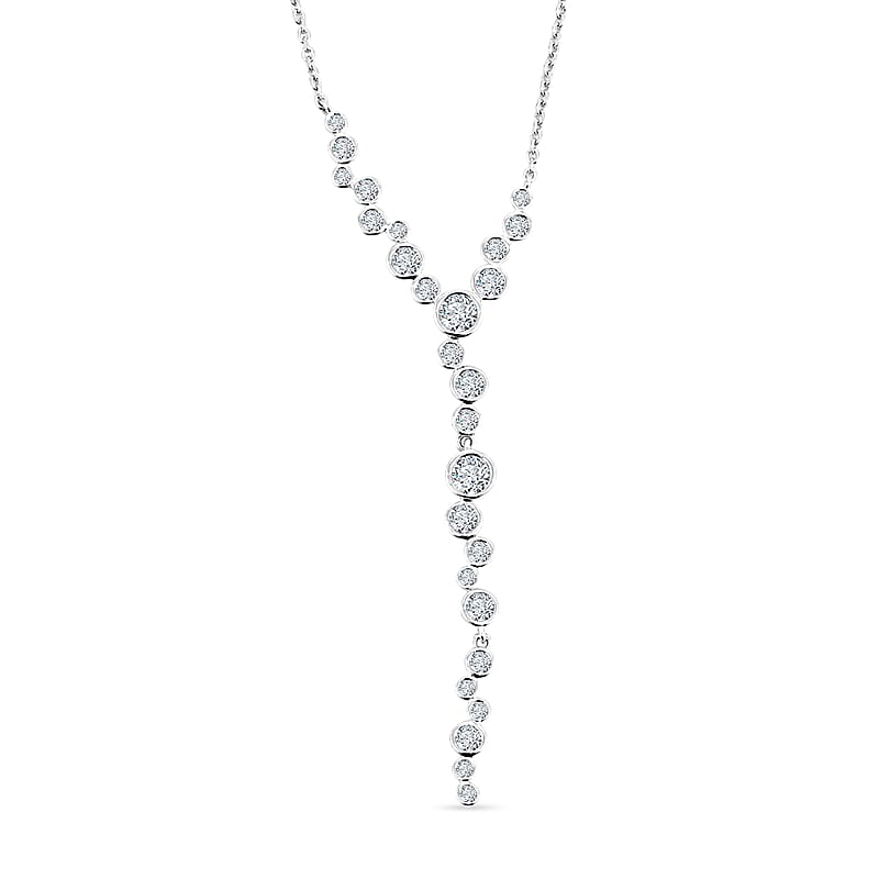 Clarte Galaxy Collection Moissanite 2.35 ctw Necklace in Sterling Silver 22 Inches