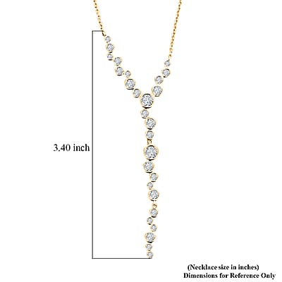 Clarte Galaxy Collection Moissanite 2.35 ctw Necklace in 14K Yellow Gold Over Sterling Silver 22 Inches