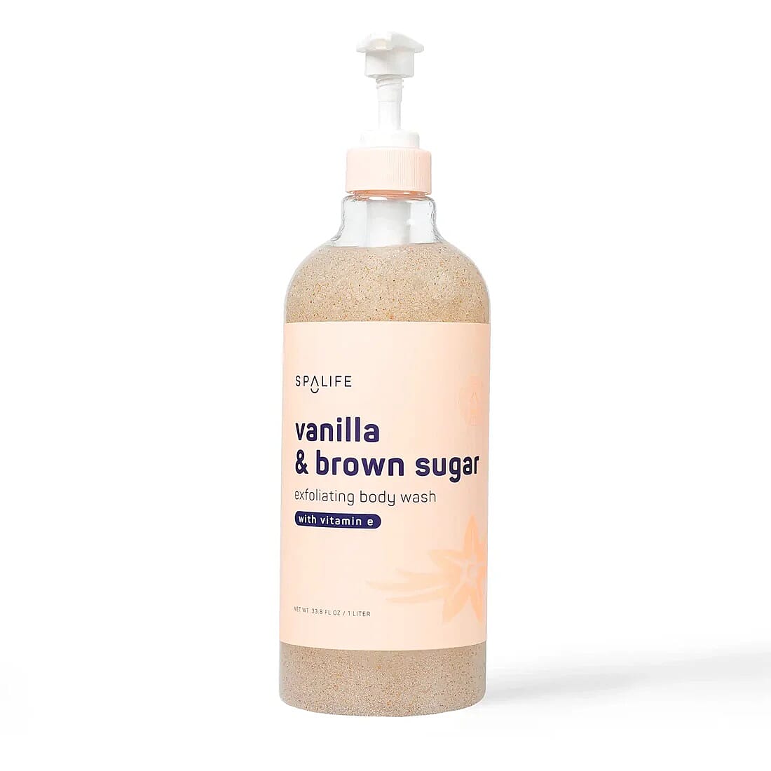 SpaLife Beauty Vanilla & Brown Sugar Exfoliating Body Wash with Vitamin E (Ships in 7-10 Days)