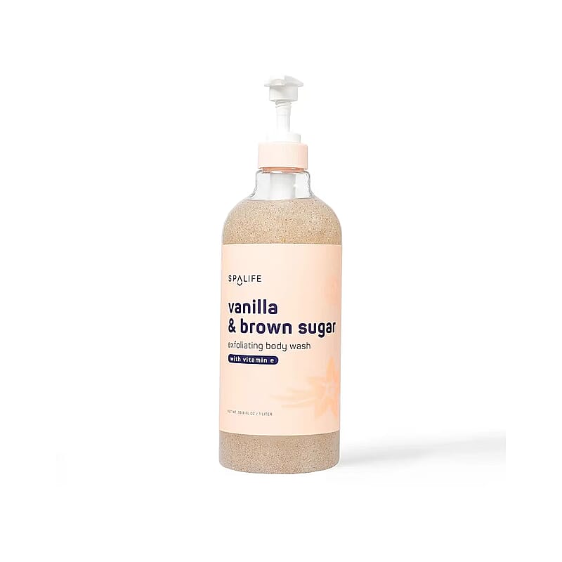 SpaLife Beauty Vanilla & Brown Sugar Exfoliating Body Wash with Vitamin E