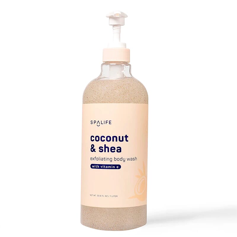 SpaLife Beauty Coconut & Shea Exfoliating Body Wash with Vitamin E