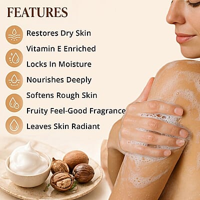 SpaLife Beauty Coconut & Shea Nourishing Body Wash with Vitamin E