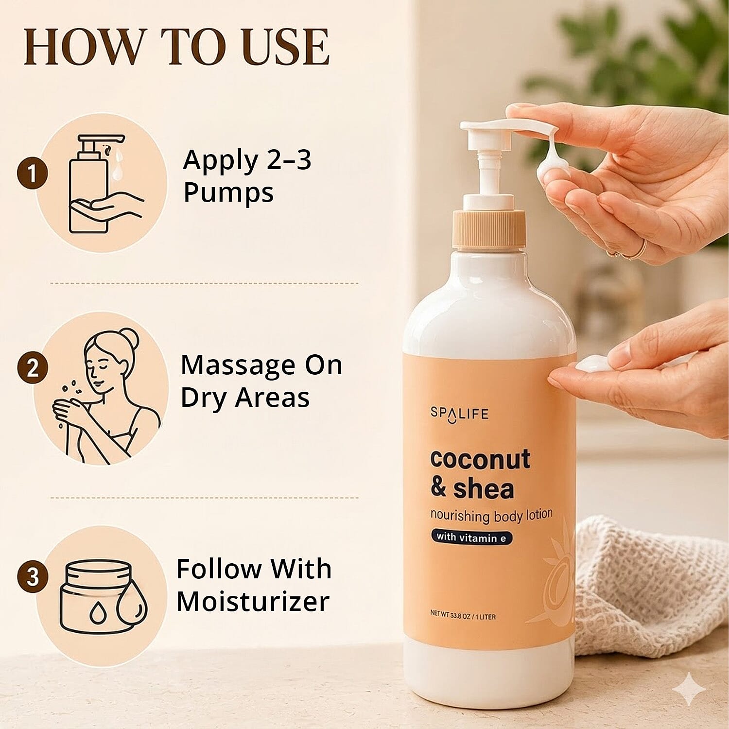 SpaLife Beauty Coconut & Shea Nourishing Body Wash with Vitamin E