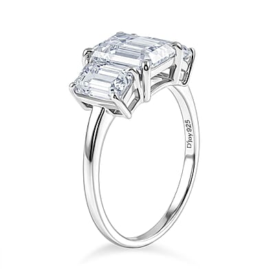 Moissanite 3.00 ctw Ring in Sterling Silver (Size 6.0)