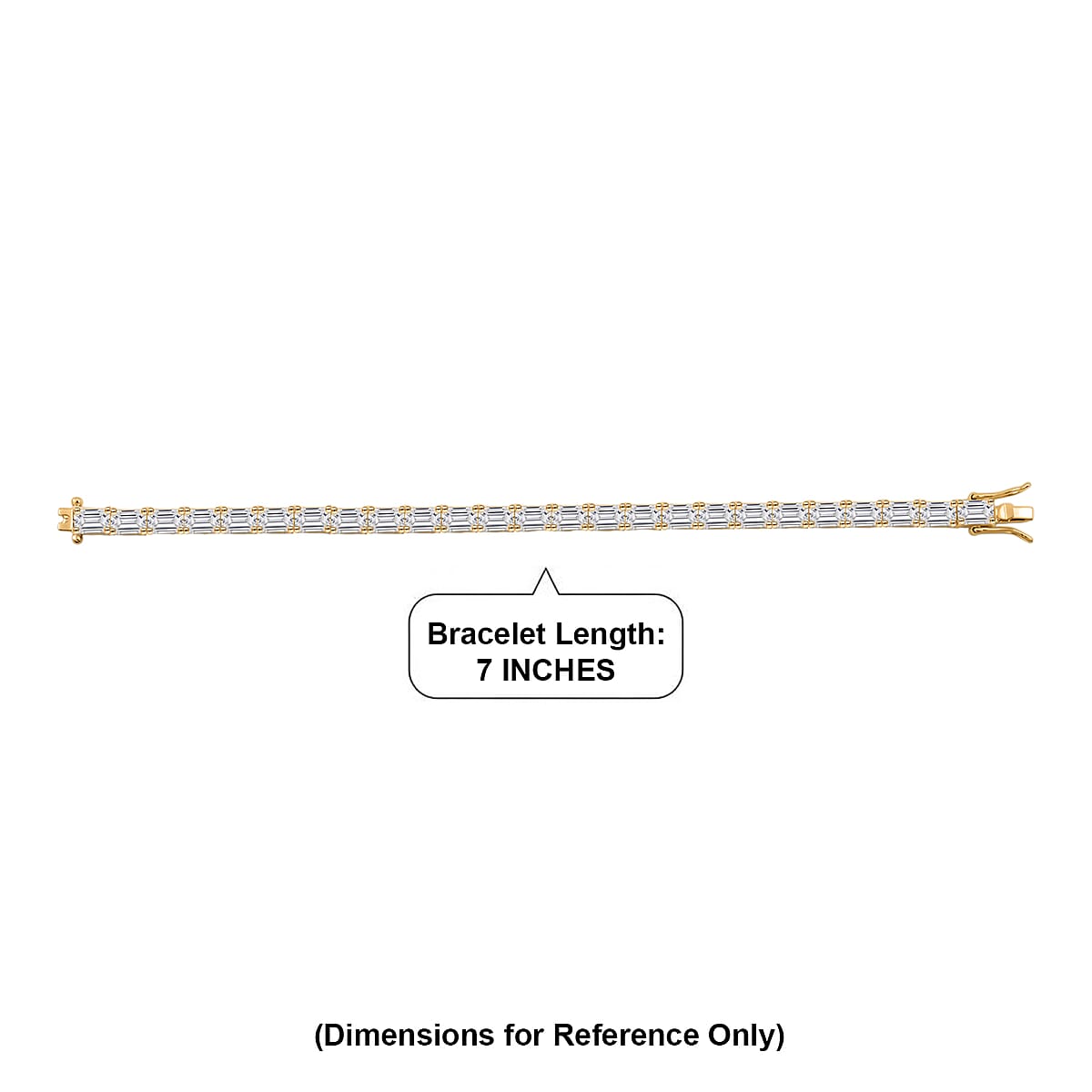 Moissanite 15.50 ctw Tennis Bracelet in 14K YG Over Sterling Silver (7.25 In) image number 4