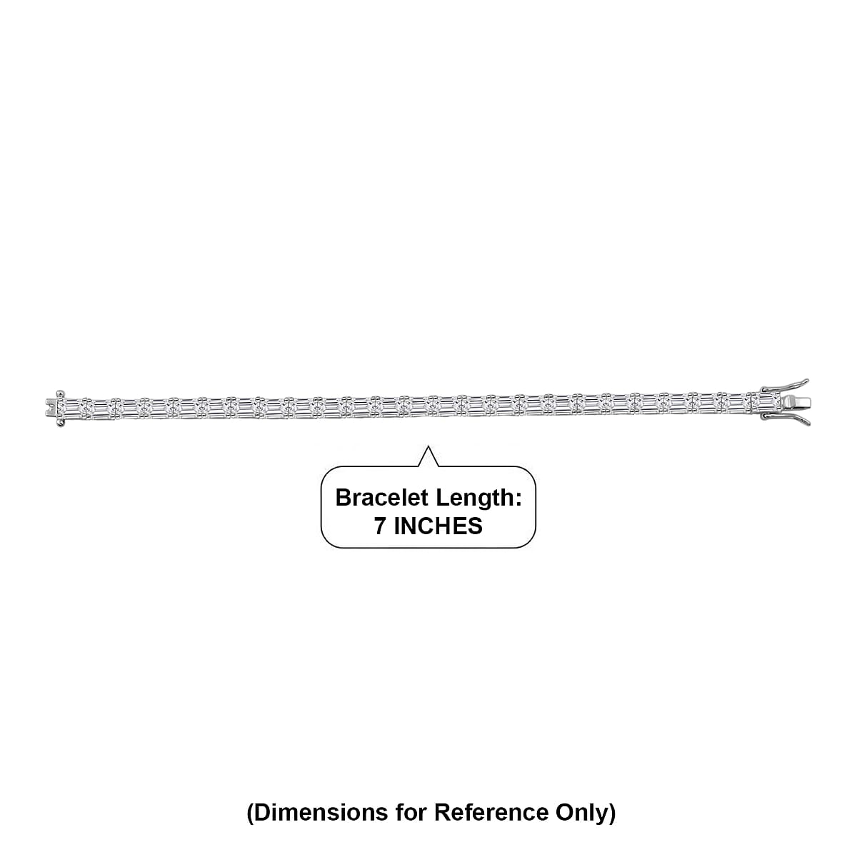 Moissanite 15.50 ctw Tennis Bracelet in Sterling Silver (7.25 In) image number 4