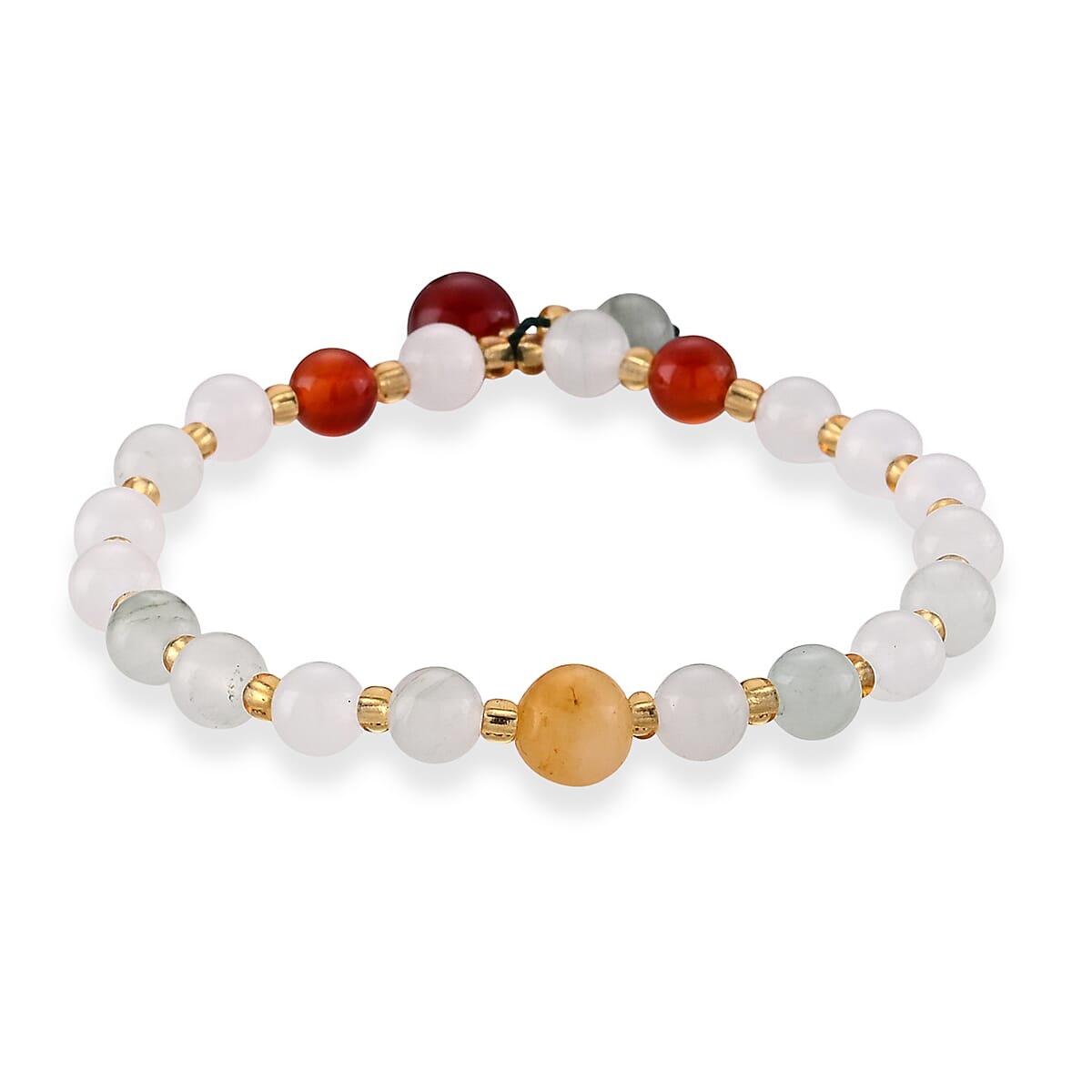 Script Stone 40.00 ctw Beaded Stretch Bracelet (6-6.5In)