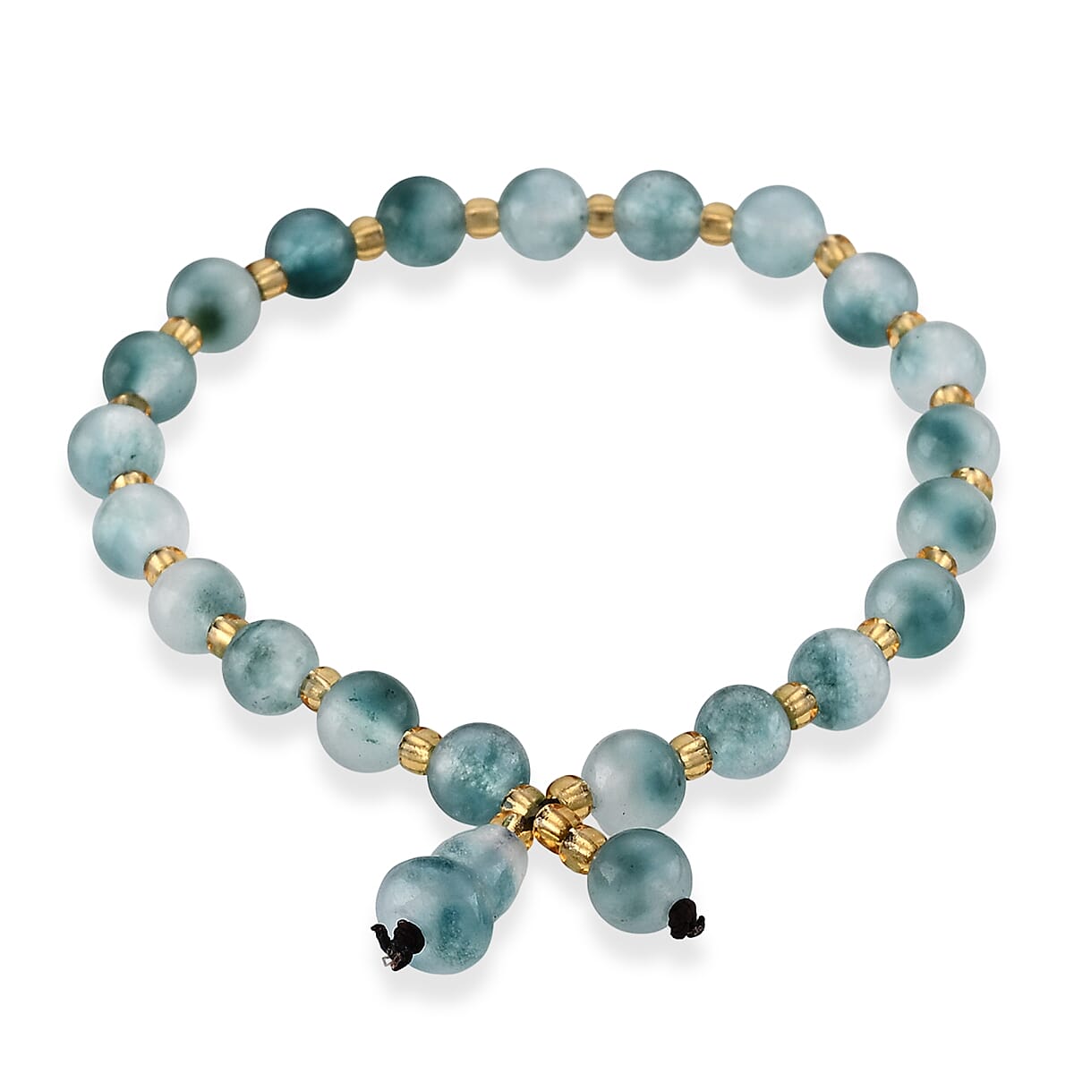Script Stone 40.00 ctw Beaded Stretch Bracelet (6-6.5In)