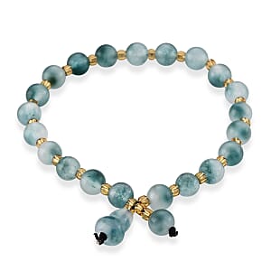 Script Stone 40.00 ctw Beaded Stretch Bracelet (6-6.5In)