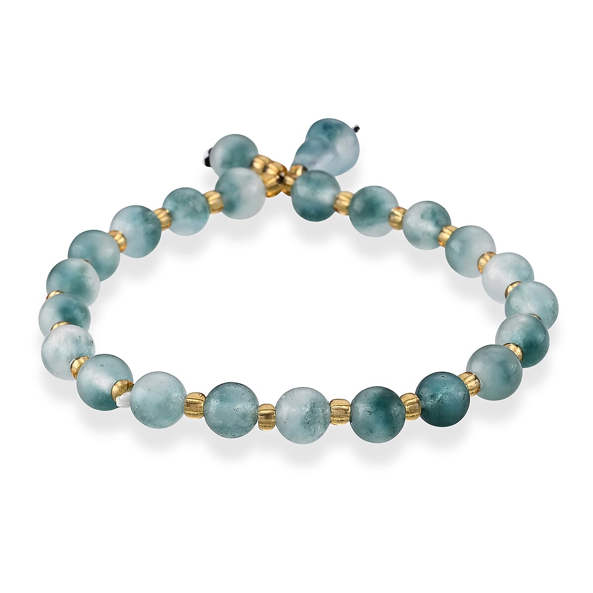 Script Stone 40.00 ctw Beaded Stretch Bracelet (6-6.5In) image number 2