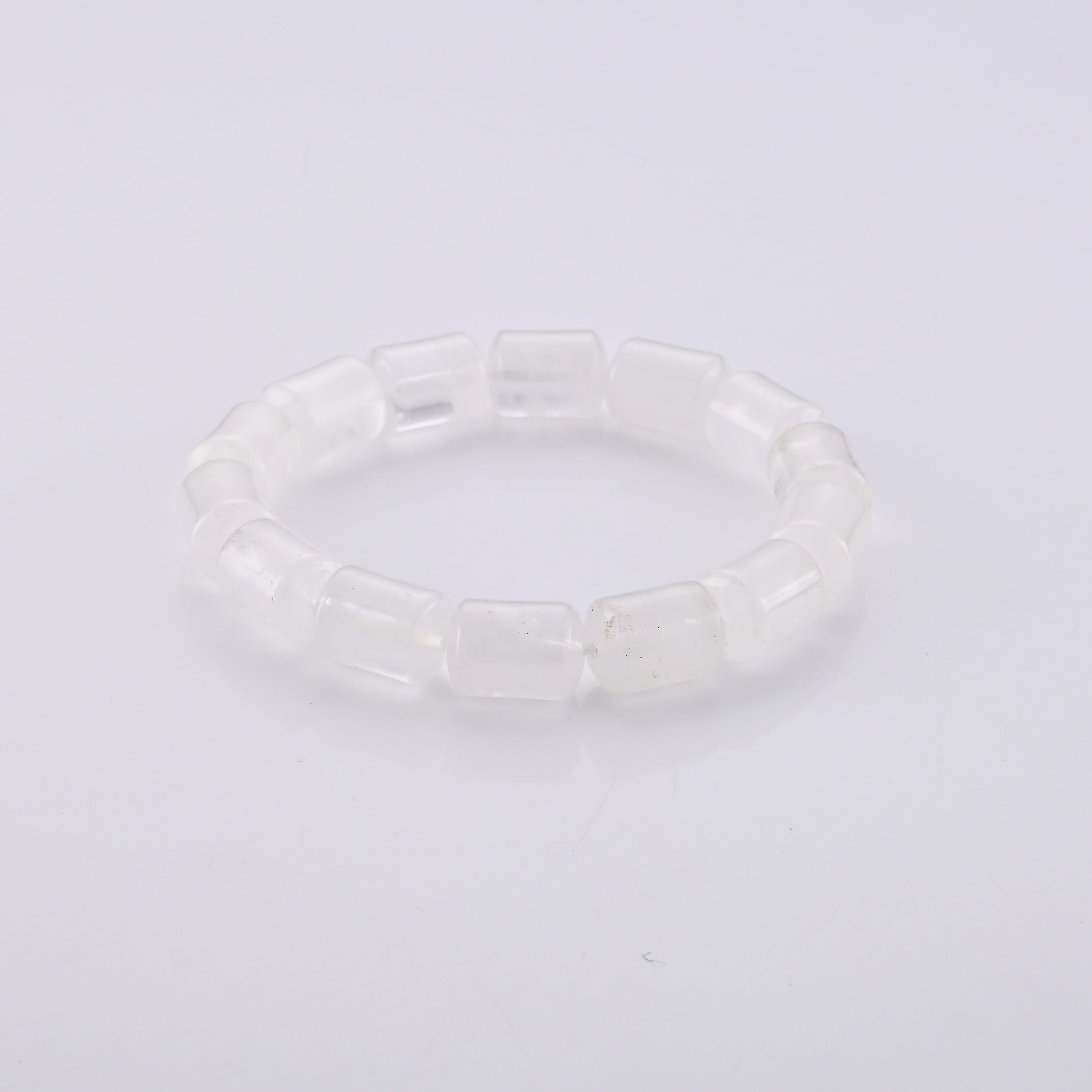 White Crystal Quartz 182.00 ctw Beaded Stretch Bracelet (6.5-7In)