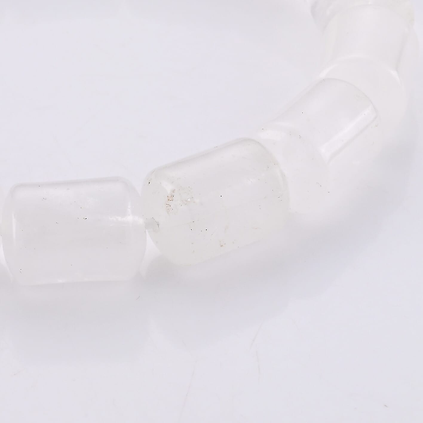 White Crystal Quartz 182.00 ctw Beaded Stretch Bracelet (6.5-7In)
