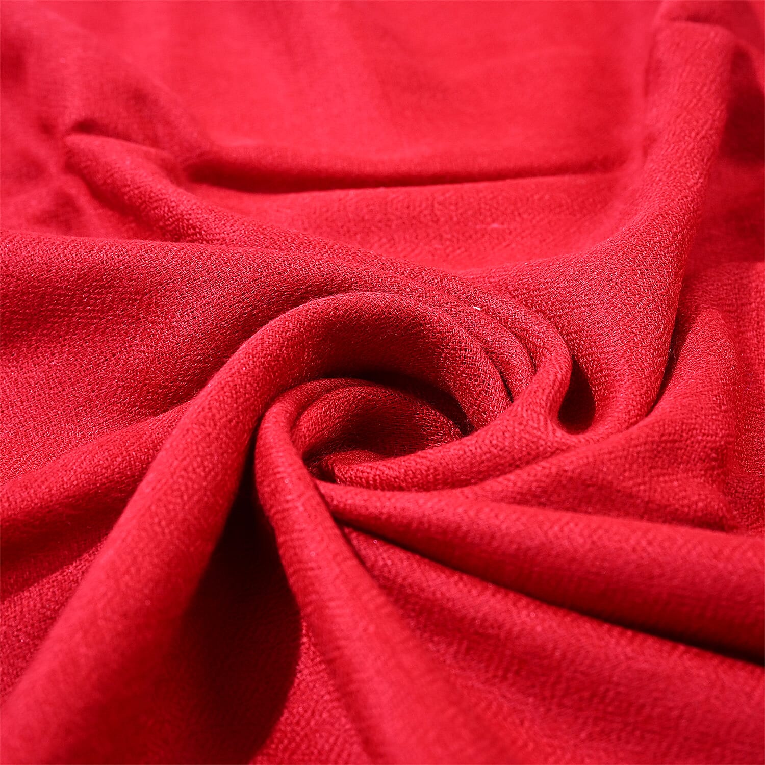 La Marey Signature Red Solid Cashmere Scarf