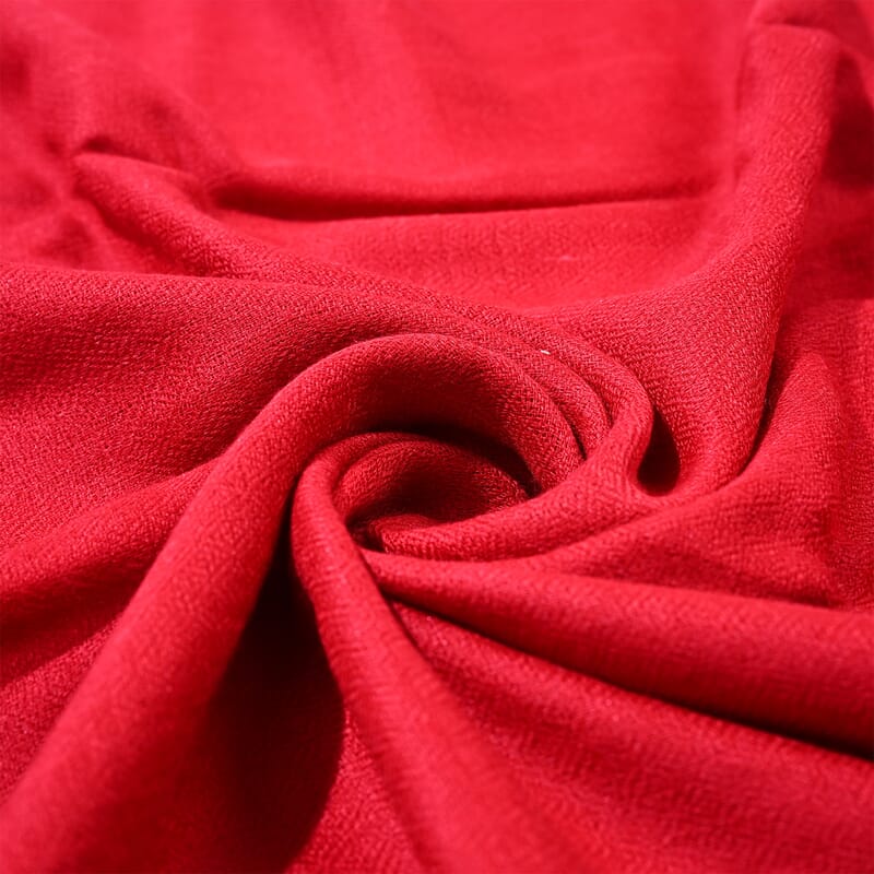 La Marey Signature Red Solid Cashmere Scarf