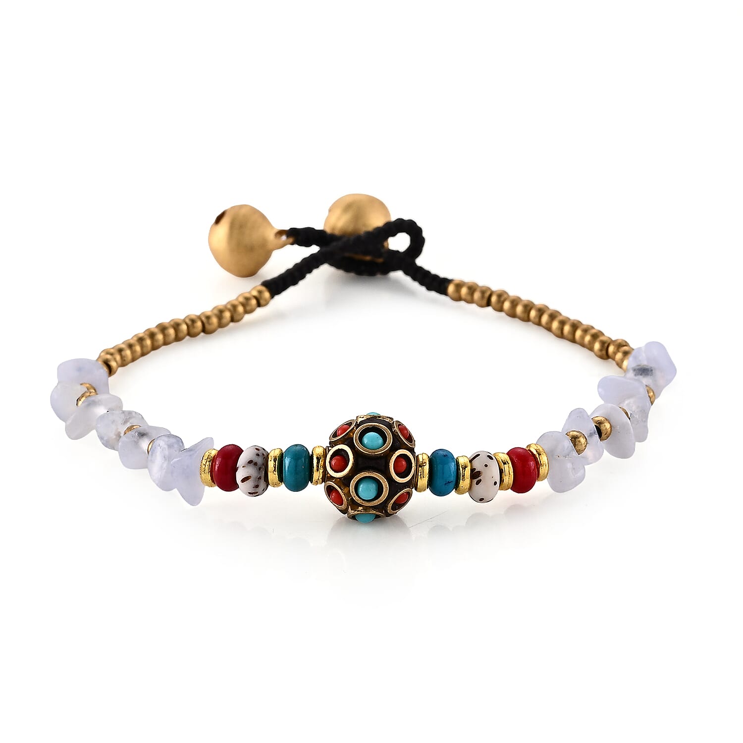 Multi Gemstone 20.00 ctw Bracelet in Goldtone