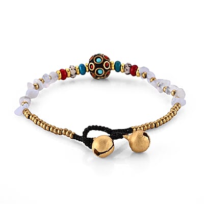 Multi Gemstone 20.00 ctw Bracelet in Goldtone