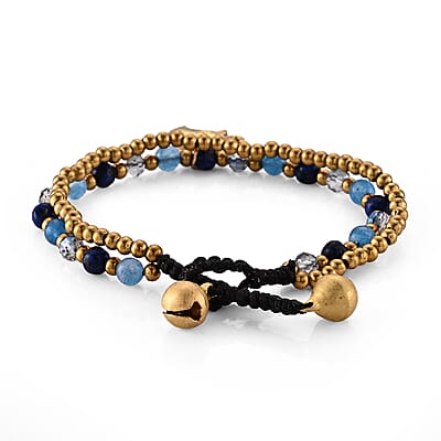 Multi Gemstone 15.00 ctw Bracelet in Goldtone (7.00 In)