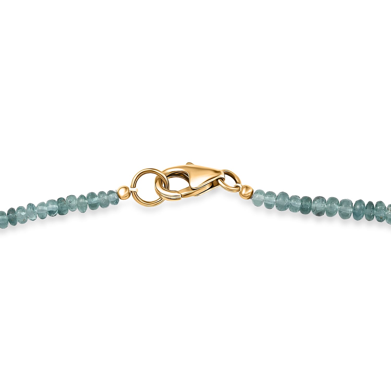 Certified & Appraised Luxoro AAA Pirineu Lagoon Tourmaline 42.00 ctw Beaded Necklace in 14K Yellow Gold 18 Inches