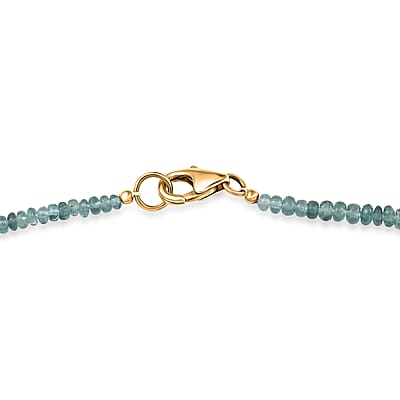Certified & Appraised Luxoro AAA Pirineu Lagoon Tourmaline 42.00 ctw Beaded Necklace in 14K Yellow Gold 18 Inches