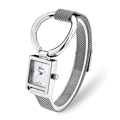 Genoa Japanese Movement Watch in Silvertone with Magnet Buckle