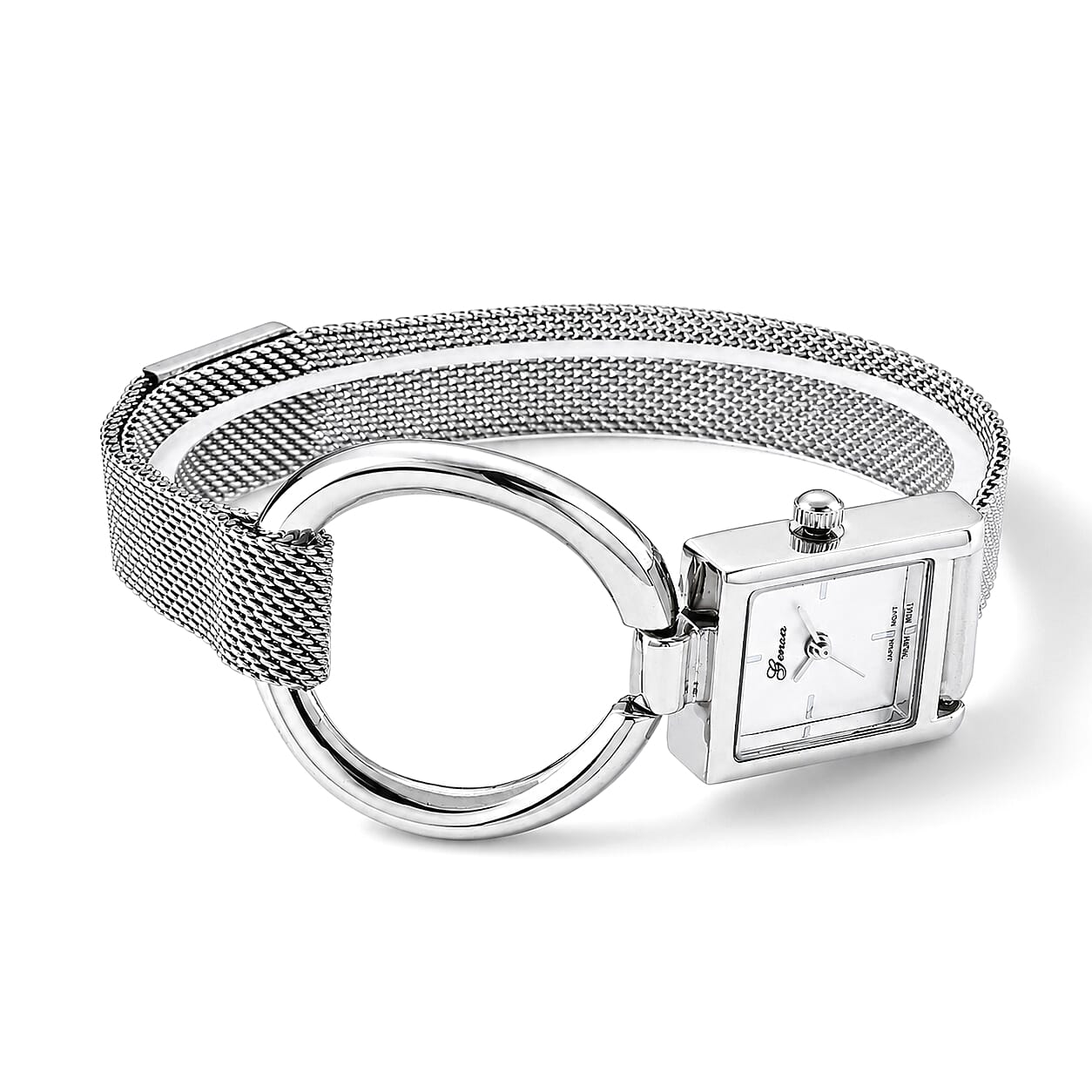 Genoa Japanese Movement Watch in Silvertone with Magnet Buckle
